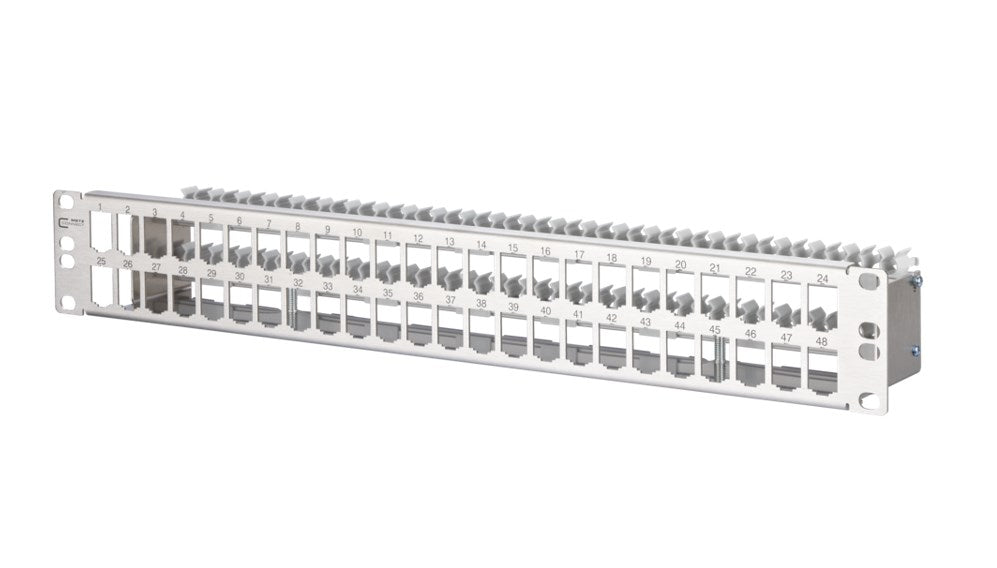 METZ CONNECT Modul 19 Zoll Modulträger 1,5HE 48 Port Edelstahl unbestückt METZ CONNECT Modul 19 Zoll Modulträger 1,5HE 48 Port Edelstahl unbestückt